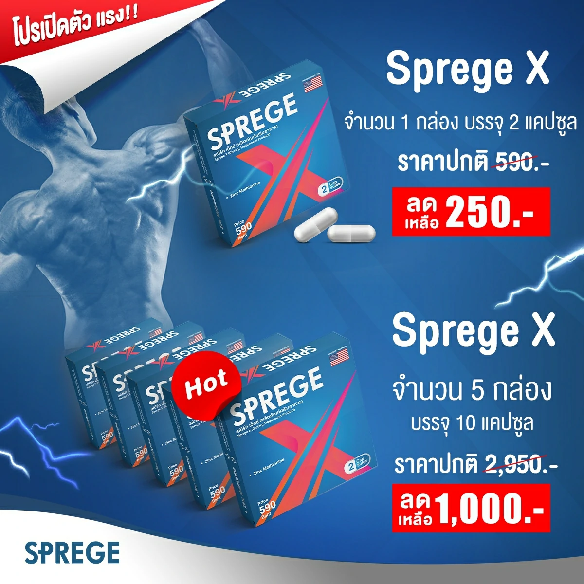 อาหารเสริมผู้ชาย แข็งนาน SpregeX 1000